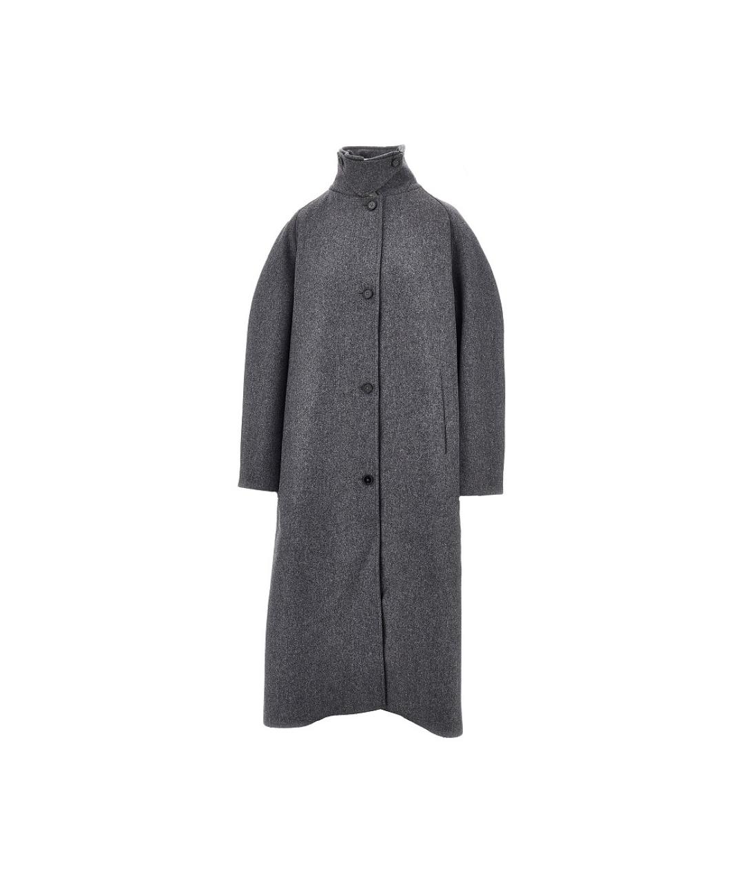 JIL SANDER Серое шерстяное пальто, фото 4