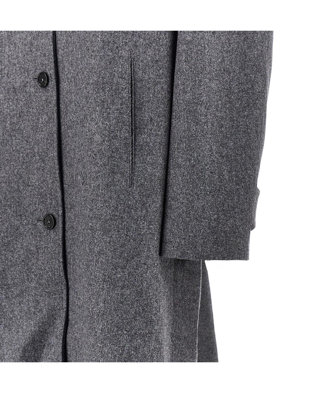 JIL SANDER Серое шерстяное пальто, фото 2