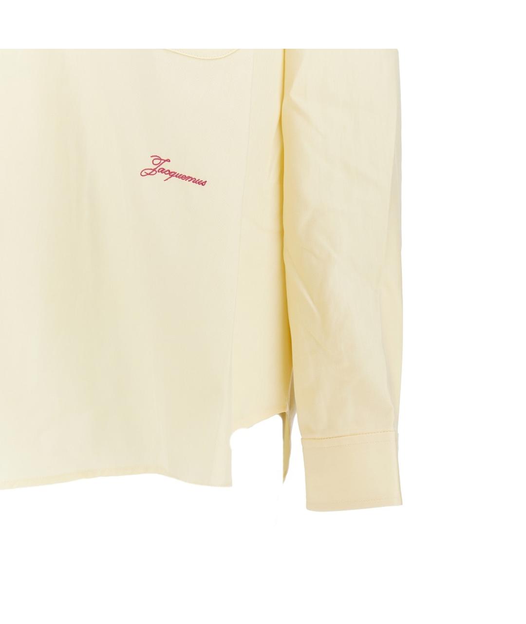 JACQUEMUS Желтая хлопковая рубашка, фото 2