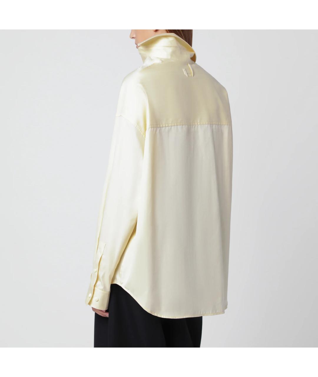 JACQUEMUS Желтая хлопковая рубашка, фото 5