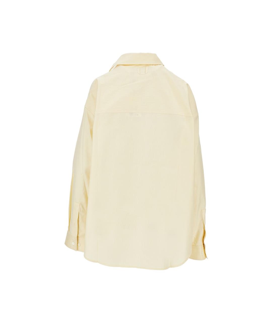 JACQUEMUS Желтая хлопковая рубашка, фото 3