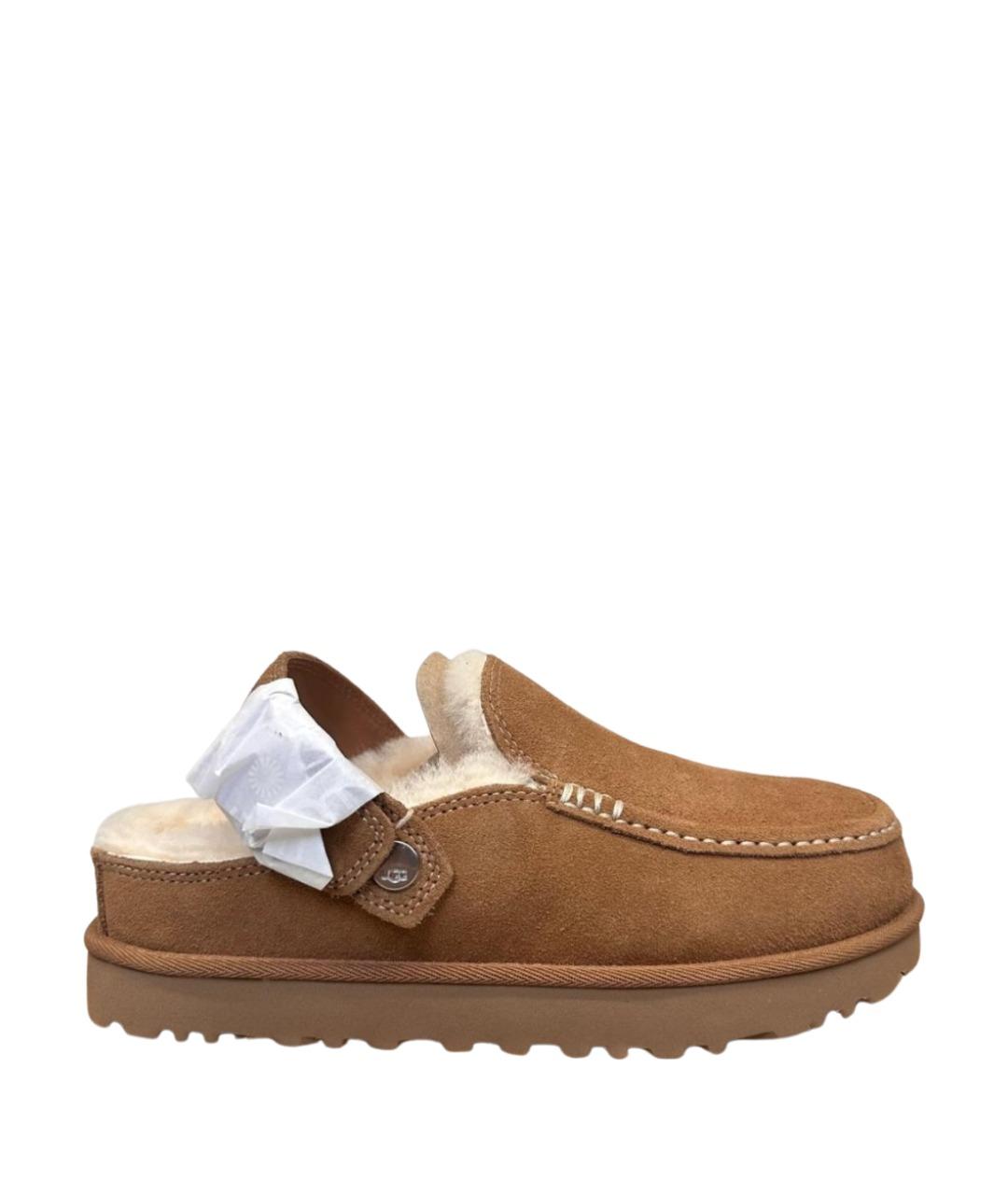 UGG Коричневые замшевые сабо, фото 1