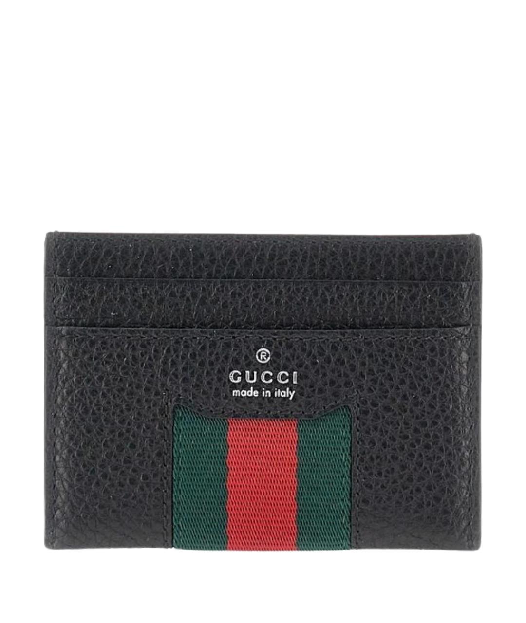 GUCCI Черный кожаный кардхолдер, фото 1