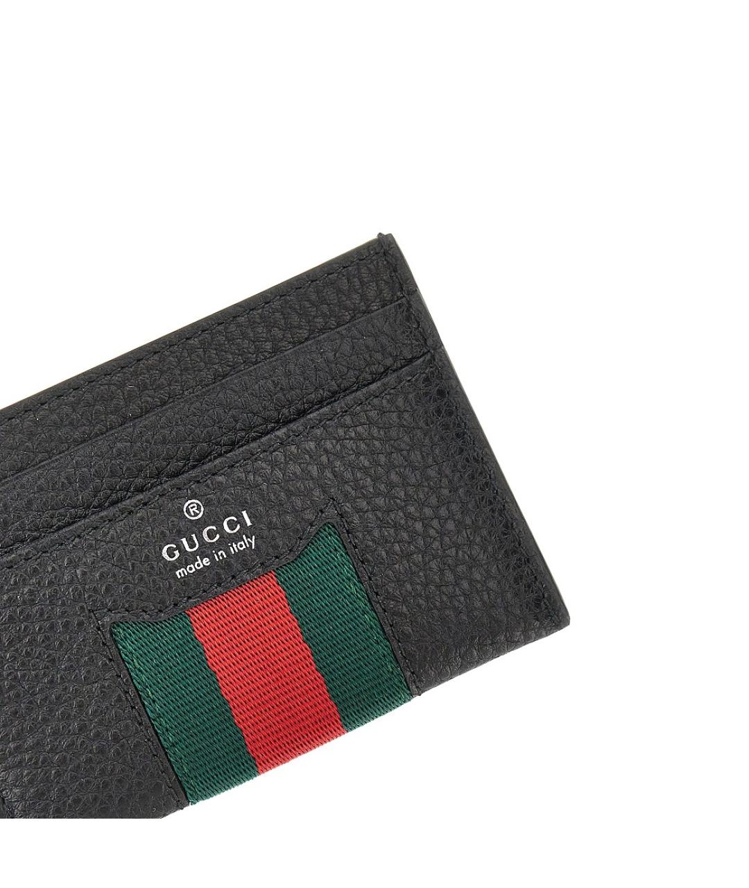 GUCCI Черный кожаный кардхолдер, фото 3