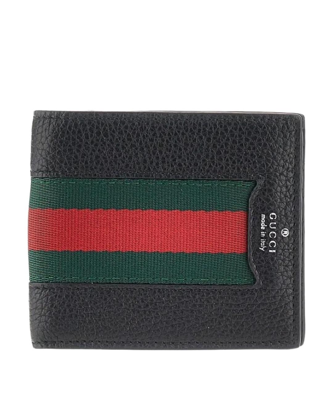 GUCCI Черный кожаный кошелек, фото 1
