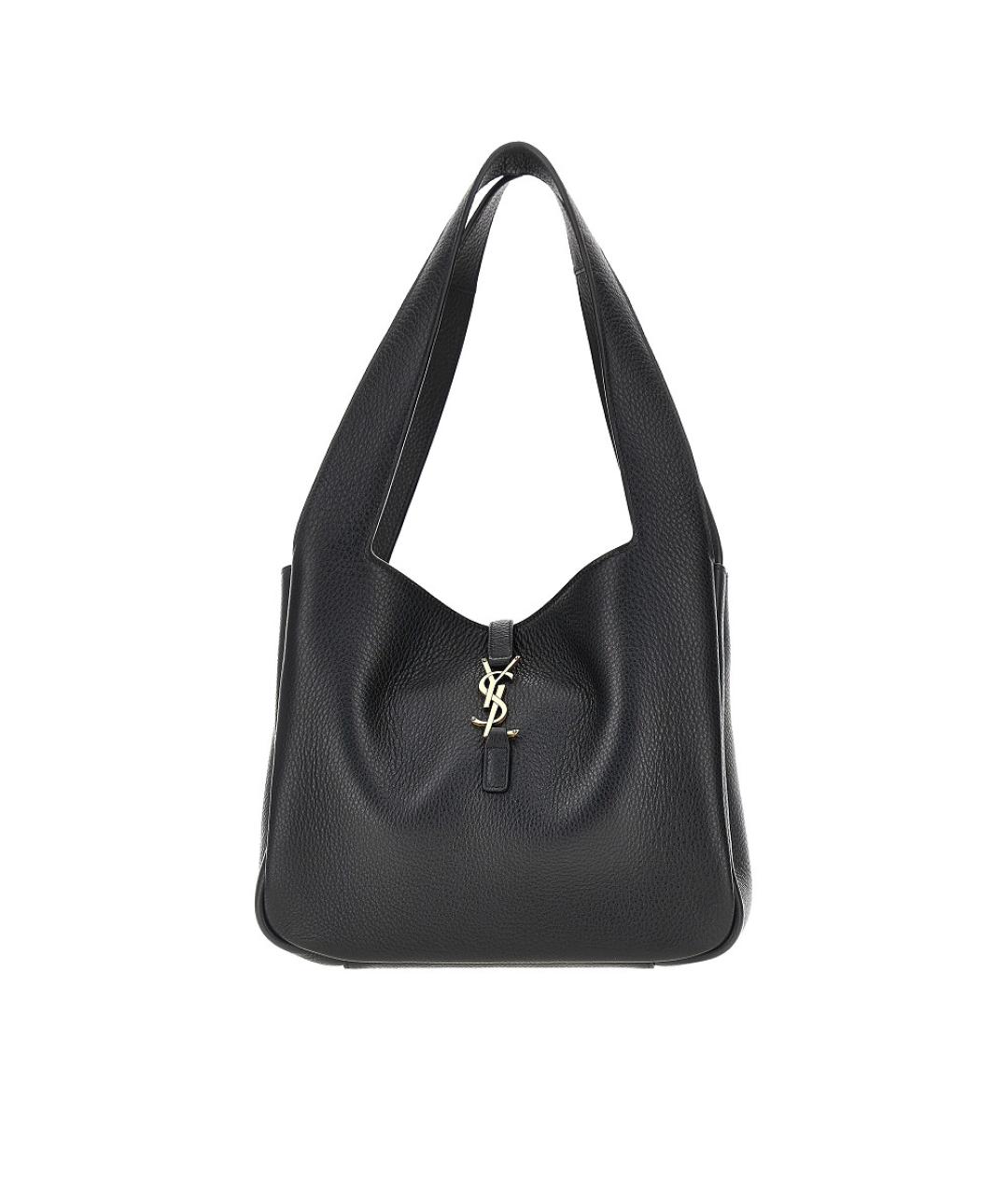 SAINT LAURENT Черная кожаная сумка тоут, фото 5