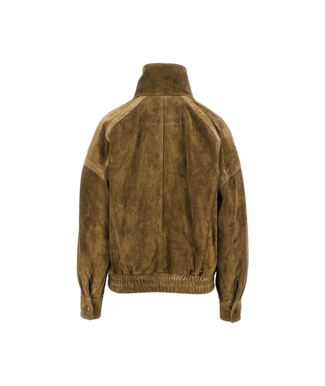 SAINT LAURENT Зеленая замшевая куртка, фото 3