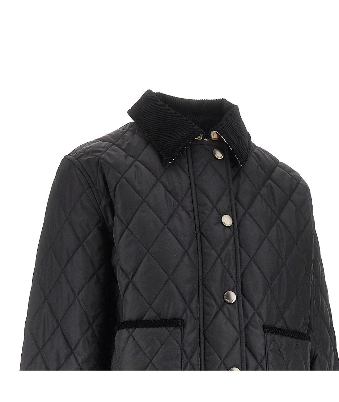 BURBERRY Черная полиамидовая куртка, фото 2