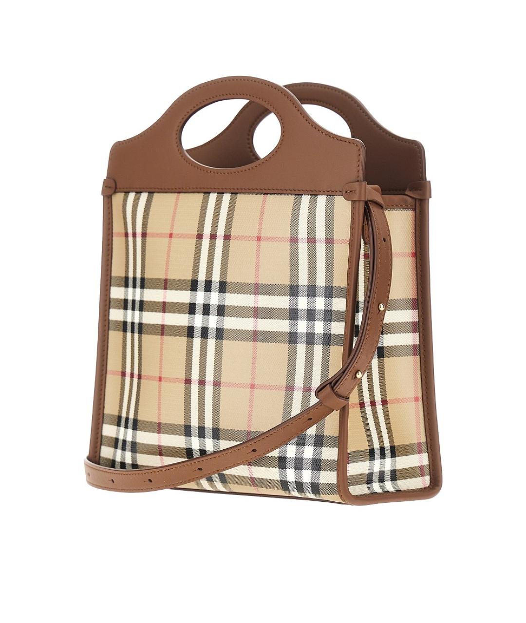 BURBERRY Бежевая сумка тоут из канвы, фото 2