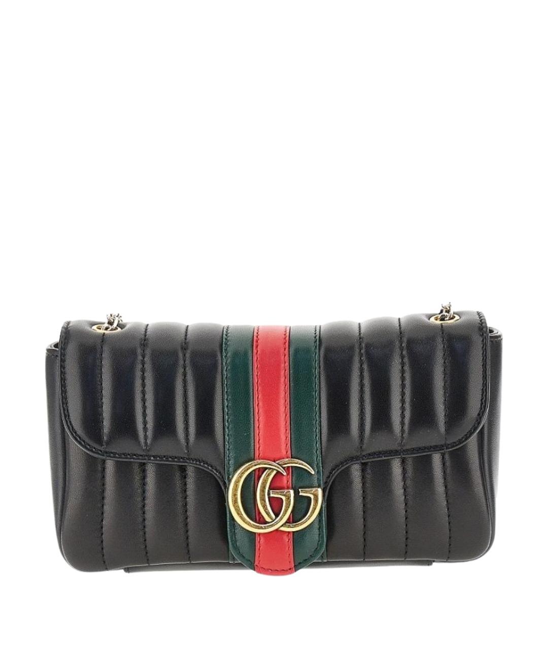 GUCCI Черная кожаная сумка через плечо, фото 1