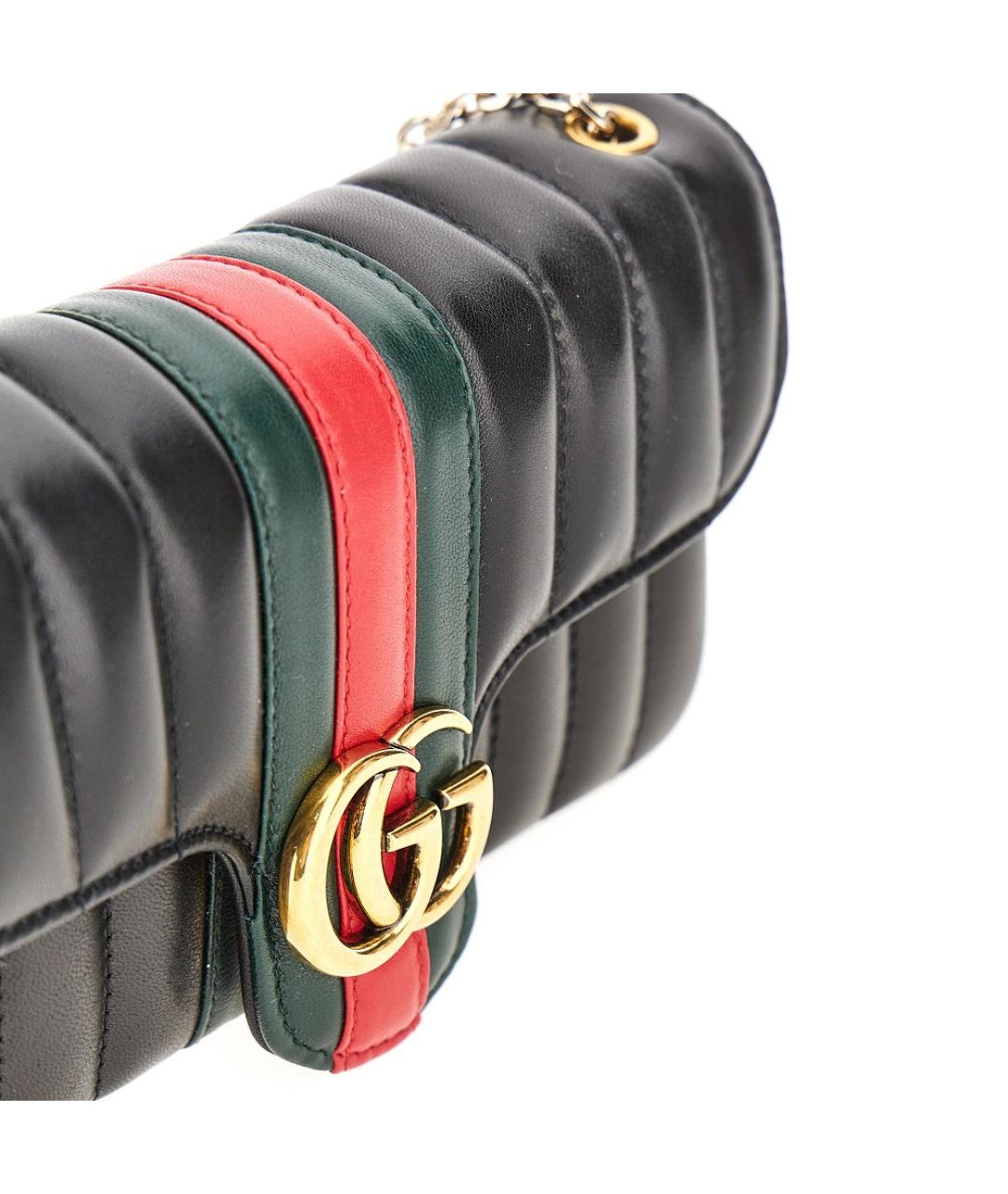 GUCCI Черная кожаная сумка через плечо, фото 4