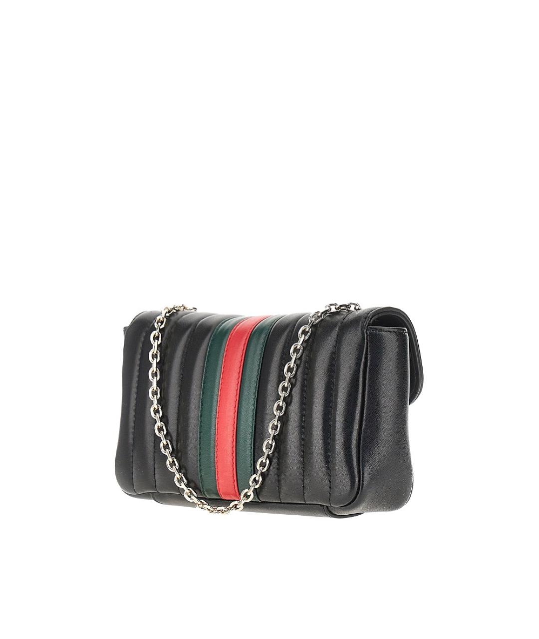 GUCCI Черная кожаная сумка через плечо, фото 2