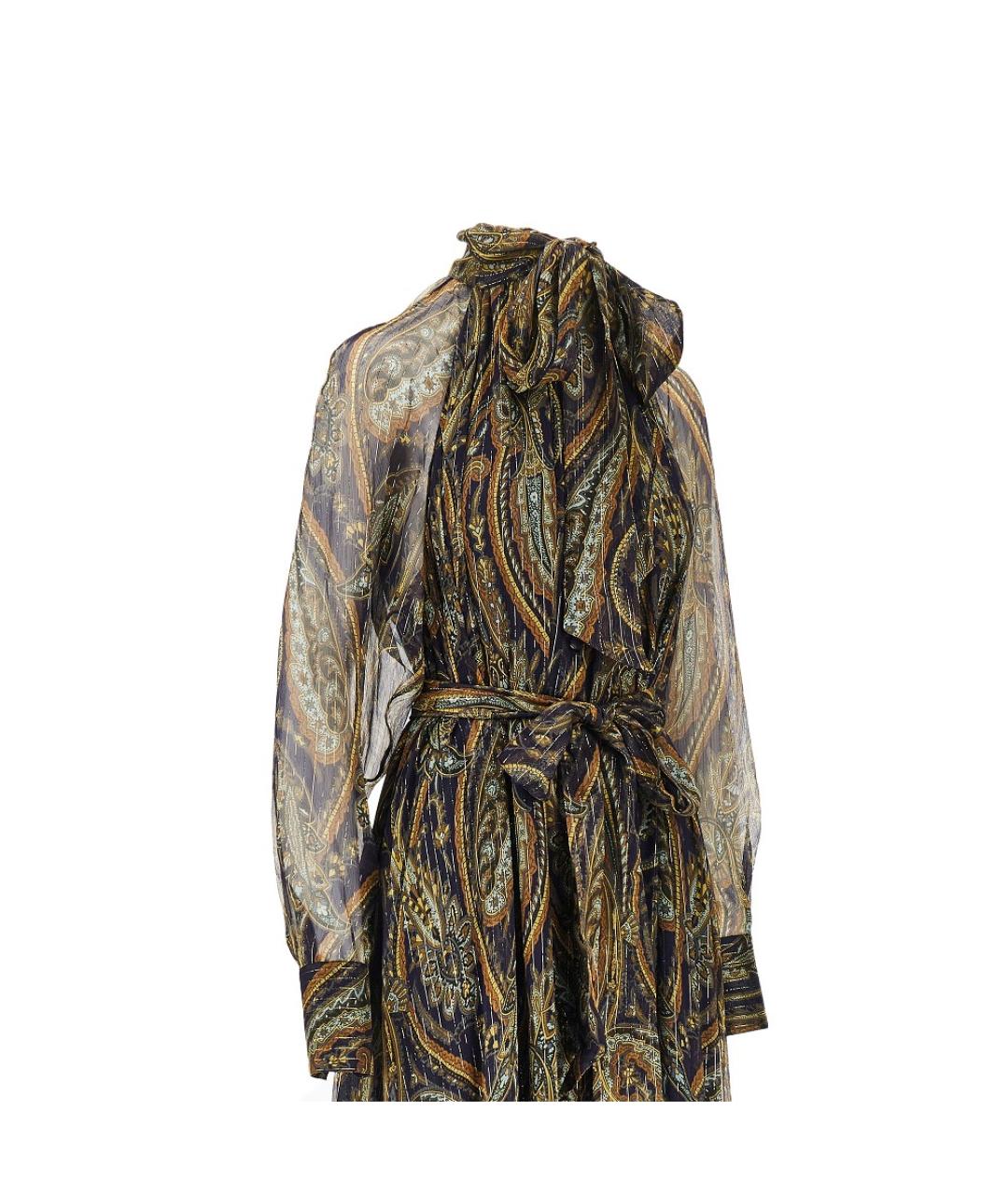 ETRO Мульти шелковое вечернее платье, фото 2