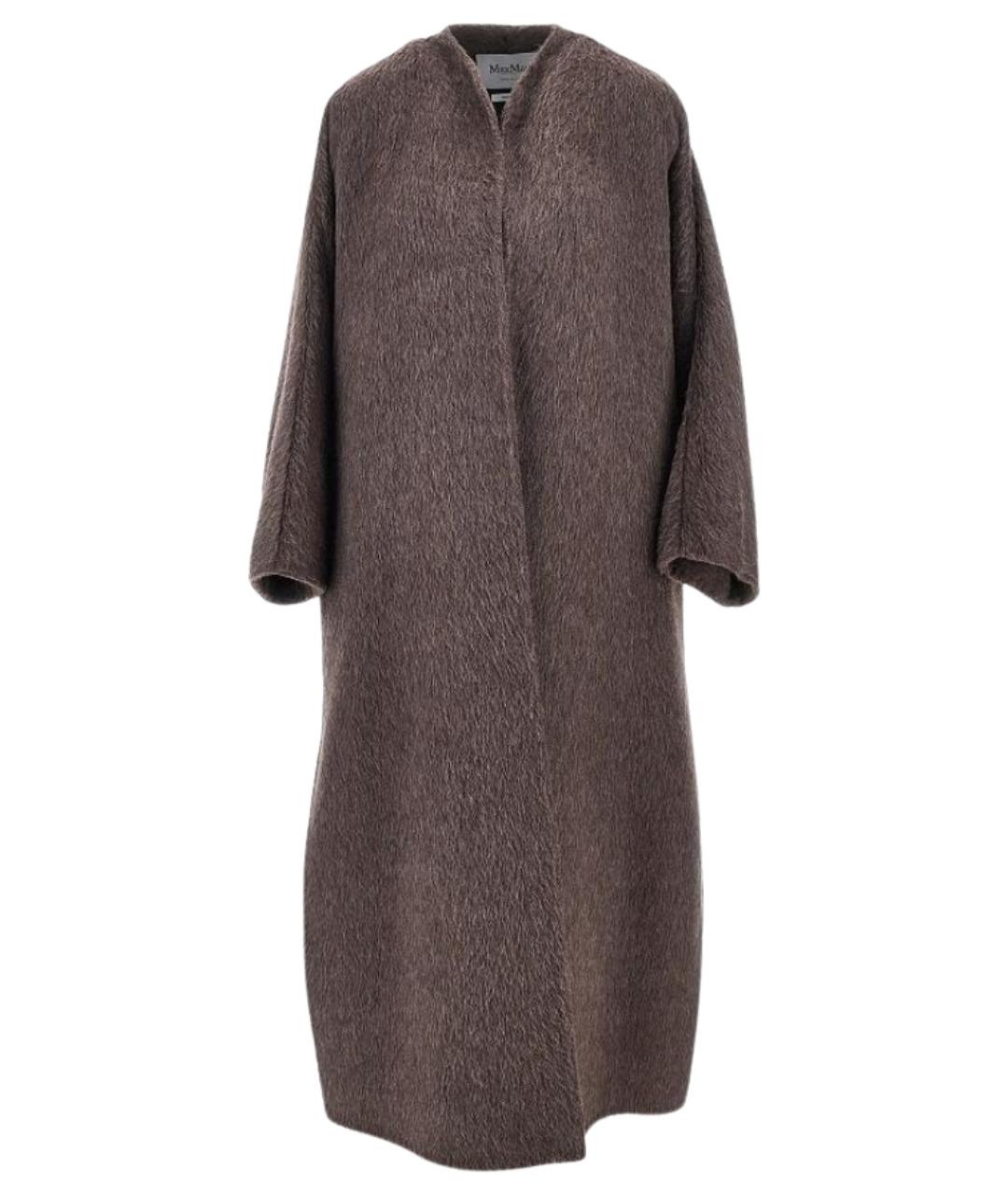 MAX MARA Коричневое шерстяное пальто, фото 1