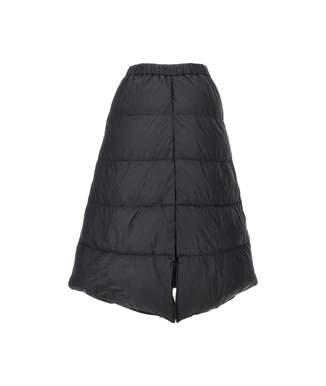 MONCLER Черная полиамидовая юбка миди, фото 3