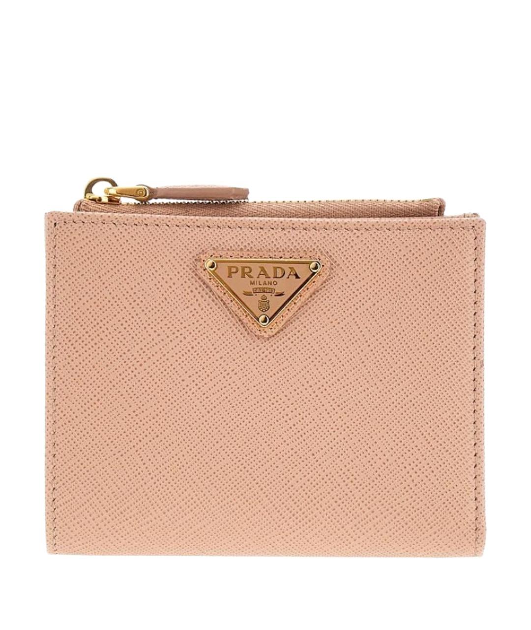 PRADA Розовый кожаный кошелек, фото 1