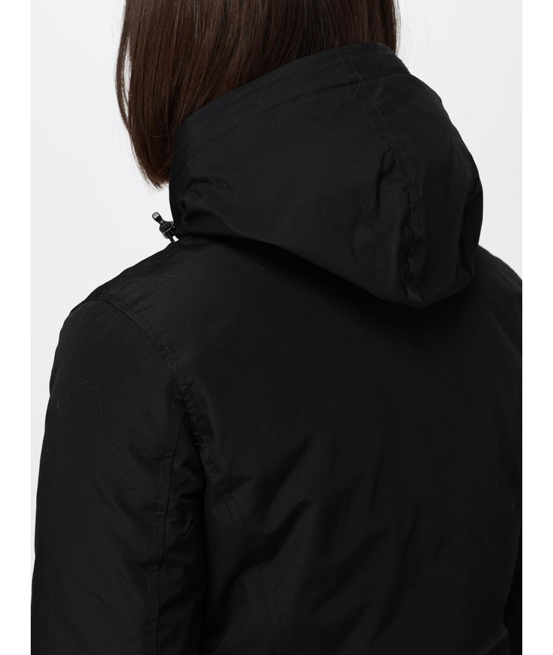 WOOLRICH Черная шерстяная парка, фото 5