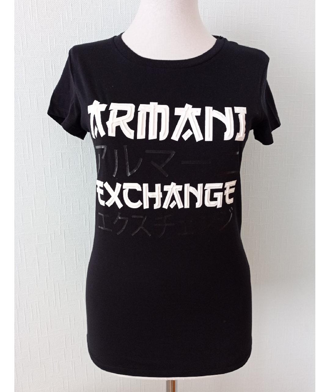 ARMANI EXCHANGE Черная хлопковая футболка, фото 6