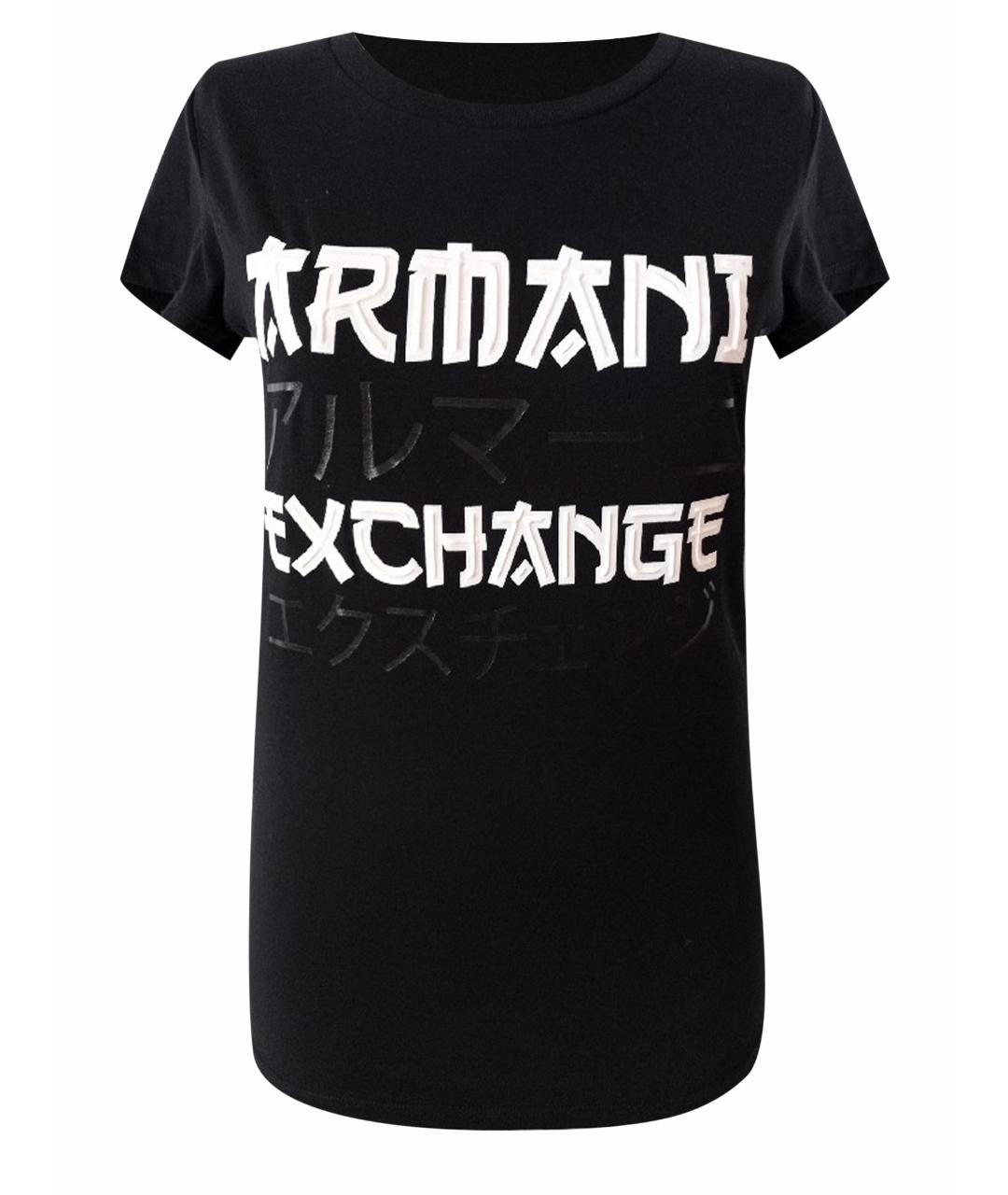 ARMANI EXCHANGE Черная хлопковая футболка, фото 1