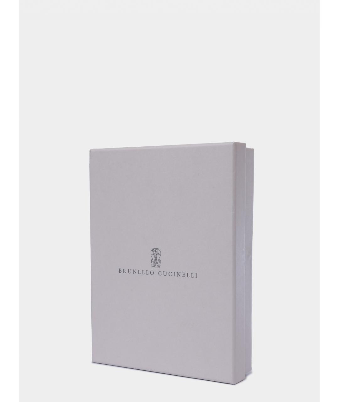 BRUNELLO CUCINELLI Черный кожаный кошелек, фото 5