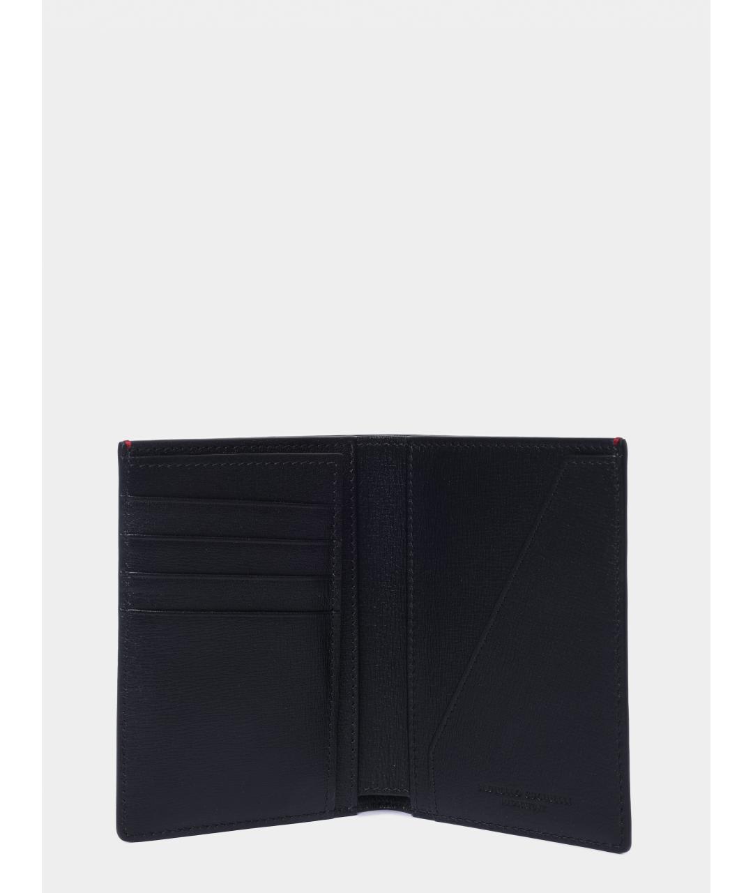 BRUNELLO CUCINELLI Черный кожаный кошелек, фото 2