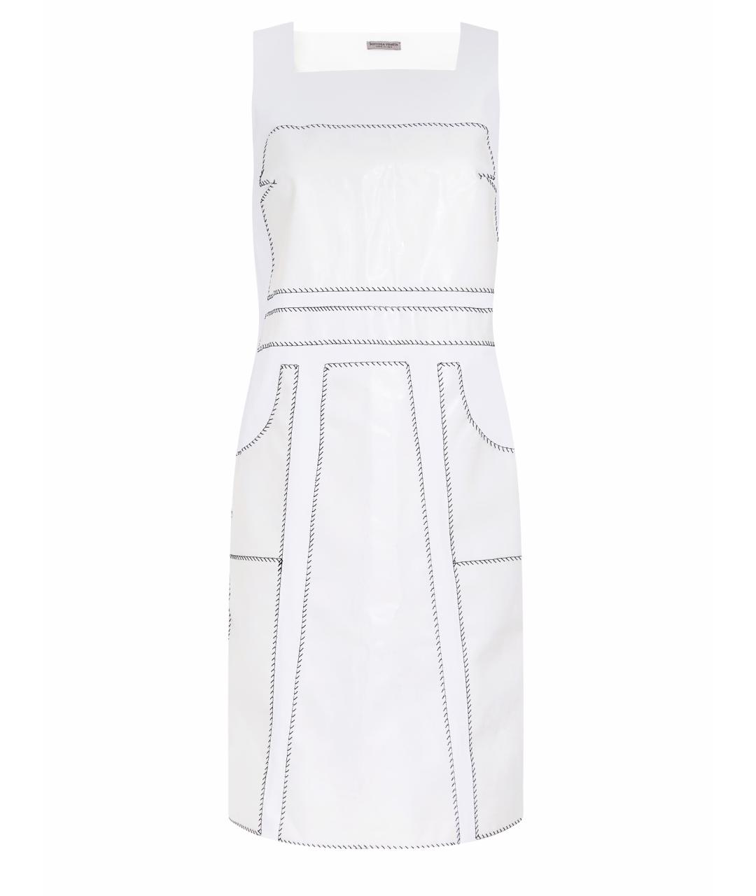 BOTTEGA VENETA Белое полиэстеровое повседневное платье, фото 1
