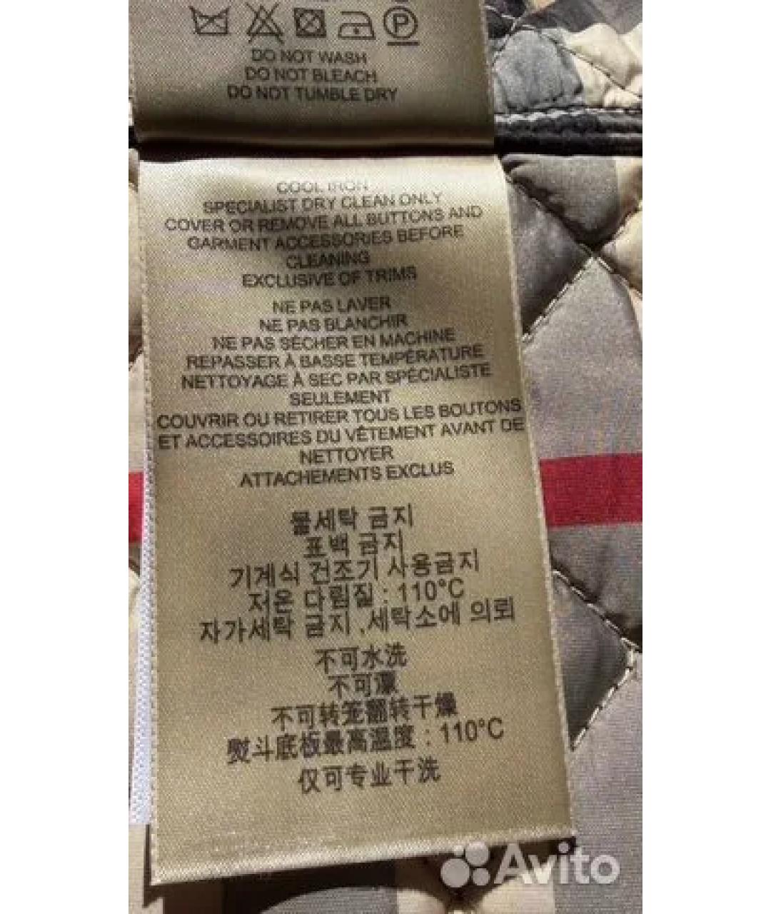 BURBERRY Черная полиэстеровая куртка, фото 7