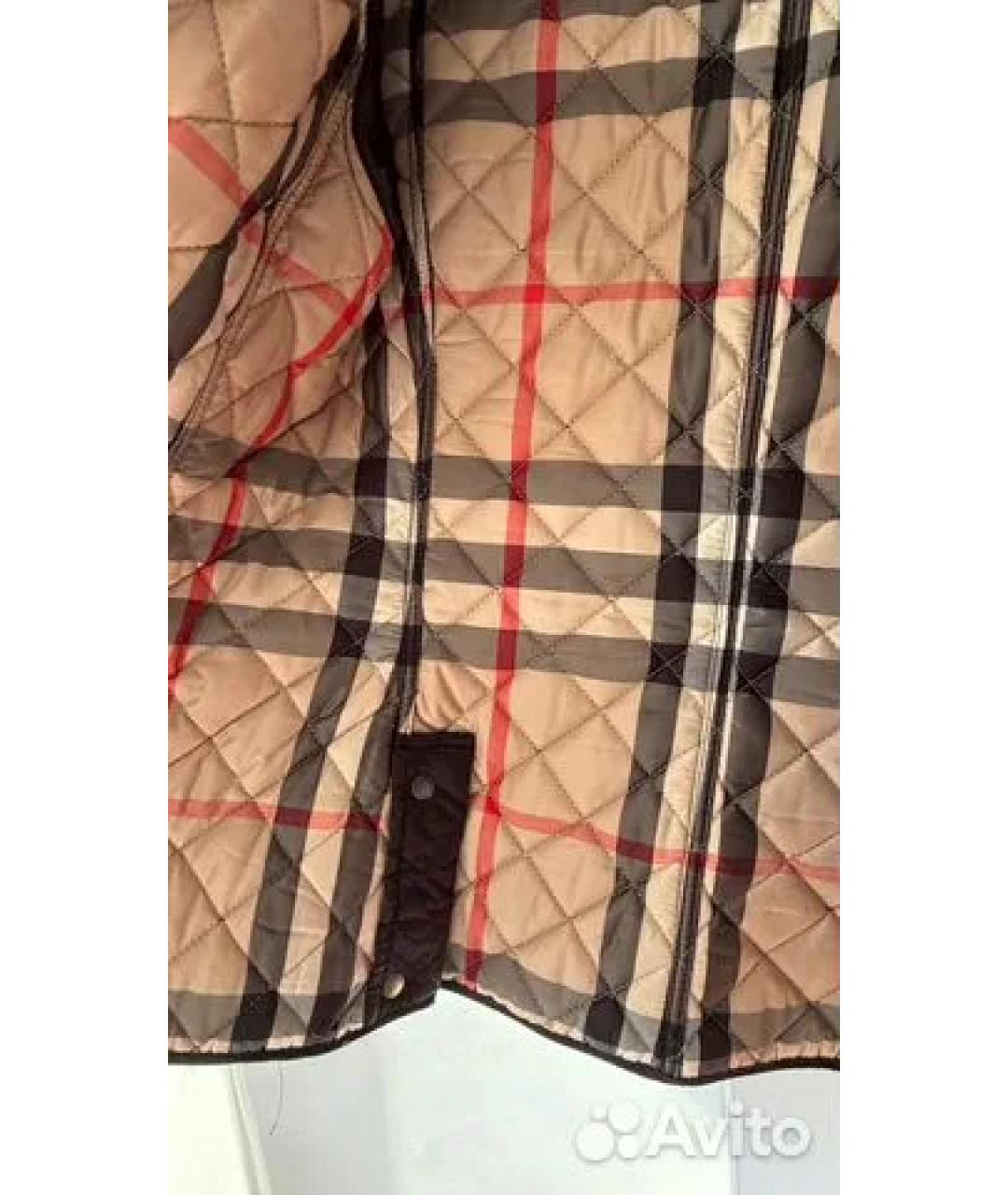 BURBERRY Черная полиэстеровая куртка, фото 4