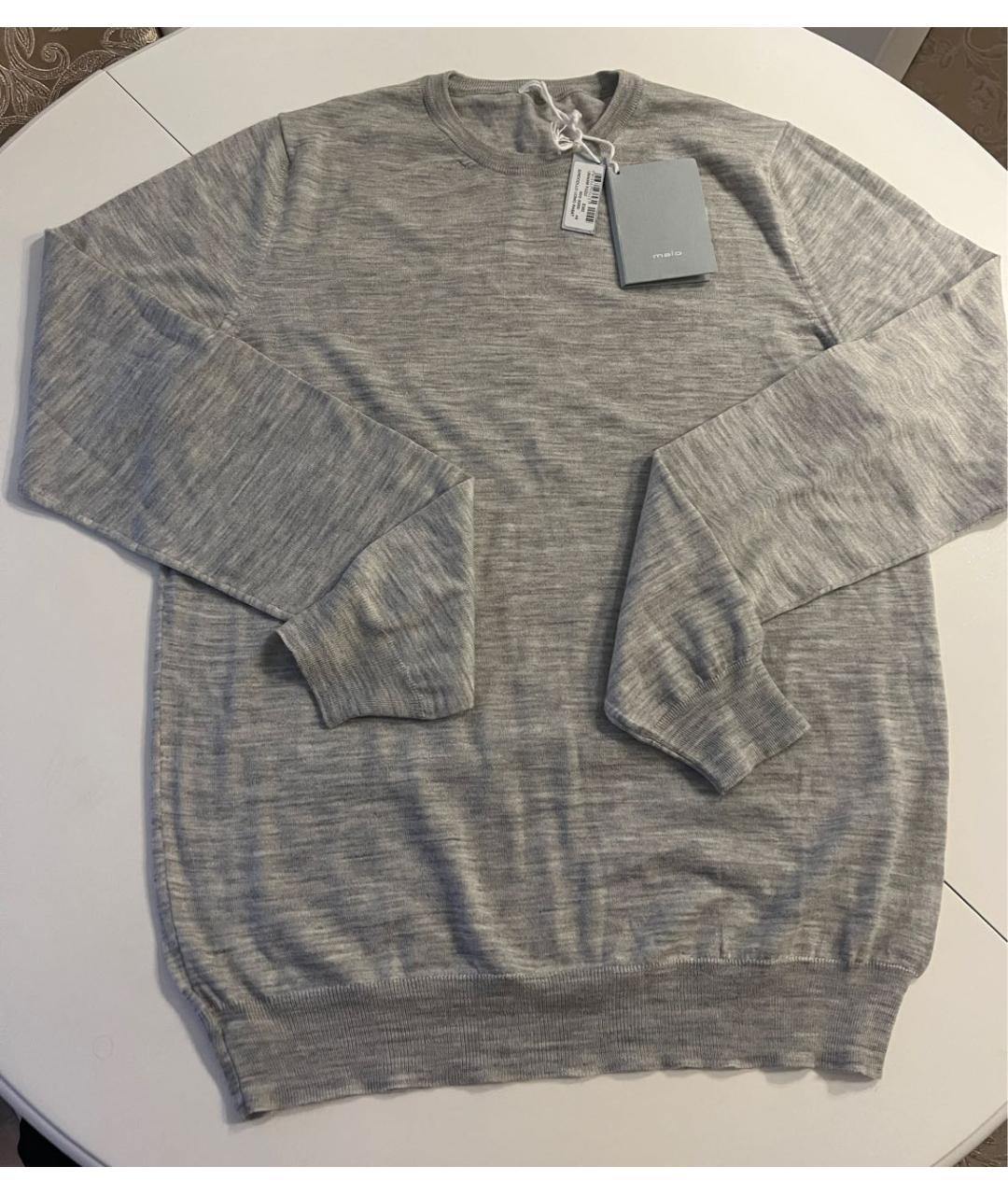MALO Серый шерстяной джемпер / свитер, фото 5