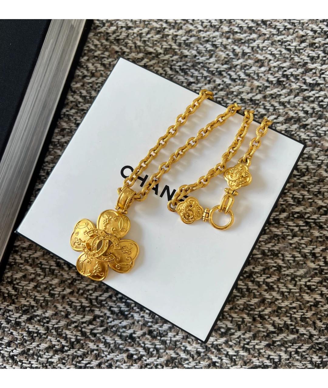 CHANEL Золотая позолоченная подвеска, фото 5