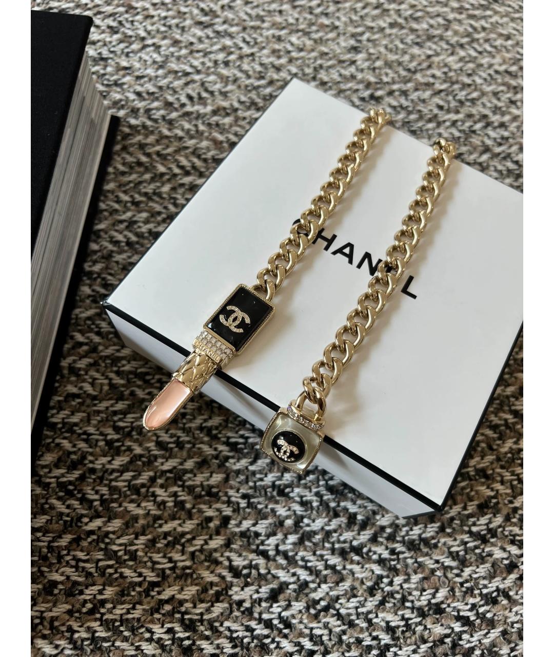 CHANEL Золотое позолоченное колье, фото 3