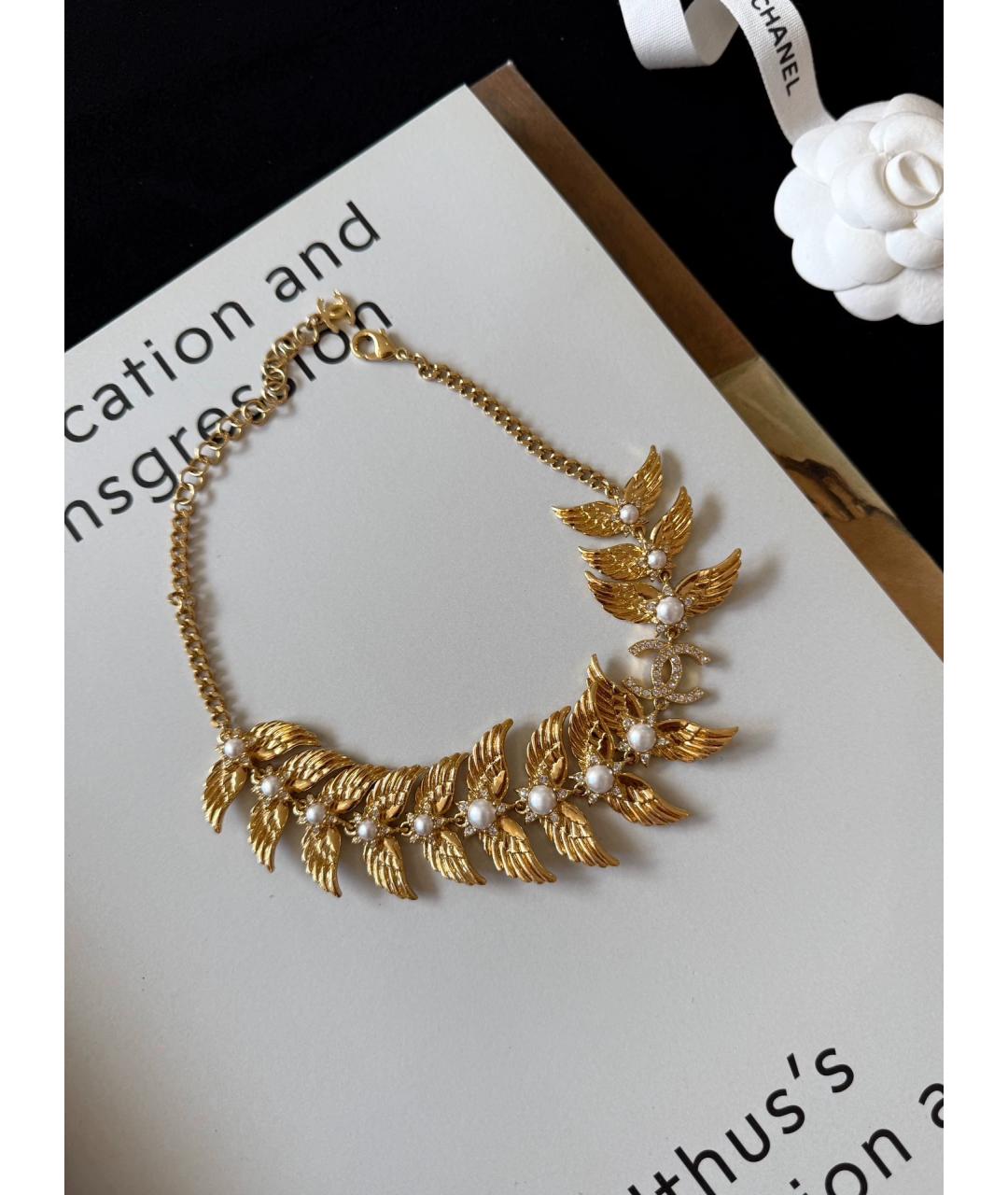CHANEL Золотое позолоченное колье, фото 7