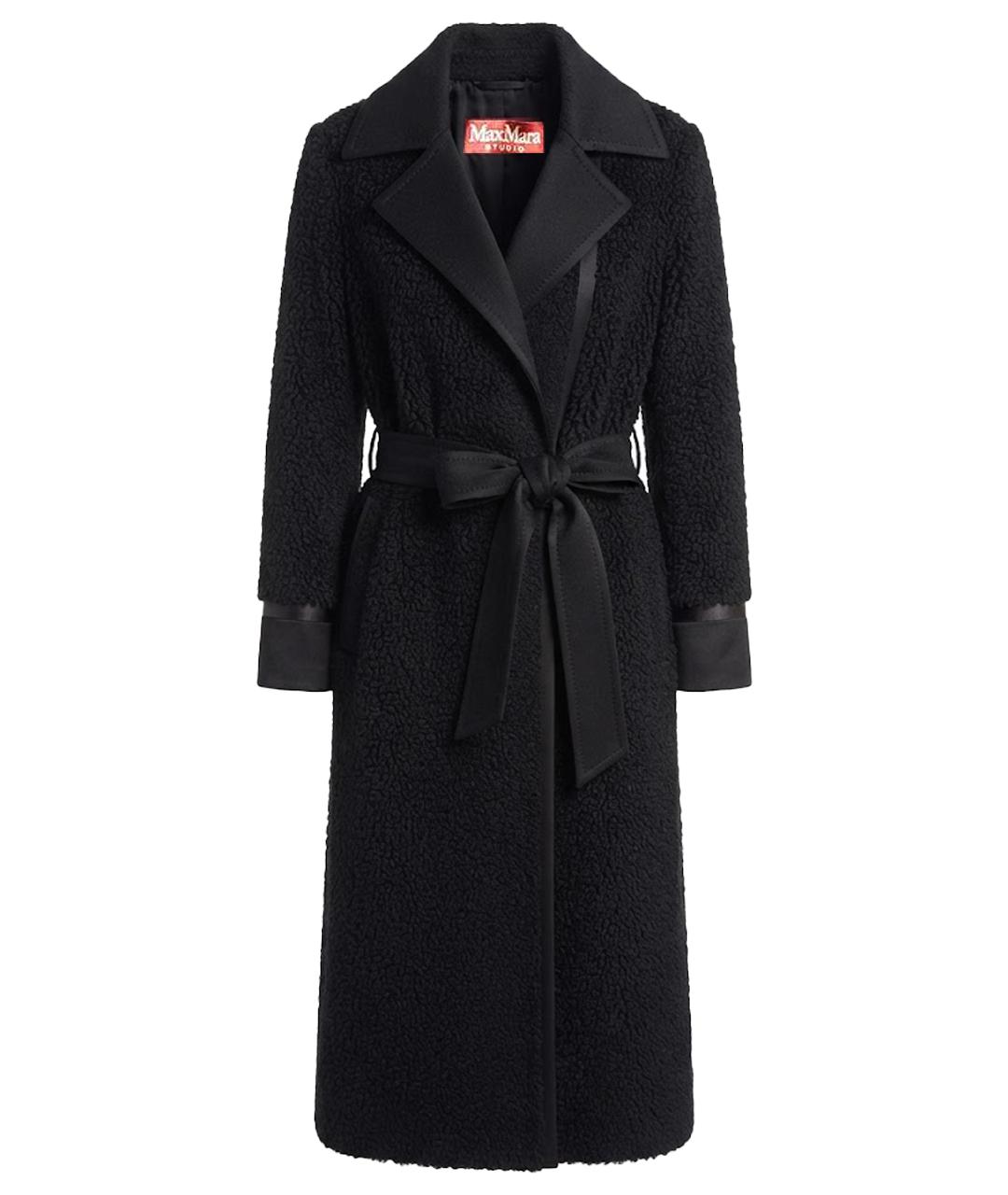 MAX MARA Черное шерстяное пальто, фото 1