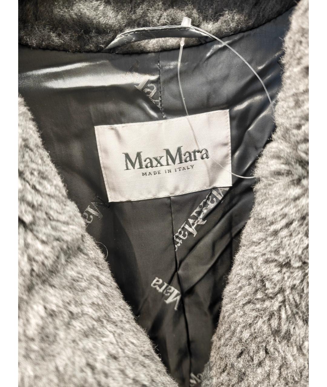 MAX MARA Антрацитовое шерстяное пальто, фото 2