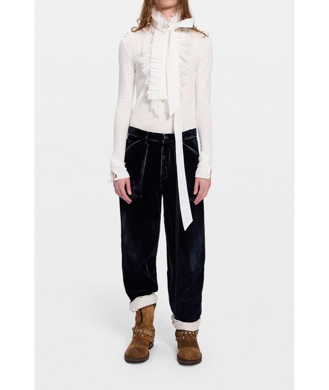 ANN DEMEULEMEESTER Белый хлопковый воротник, фото 4