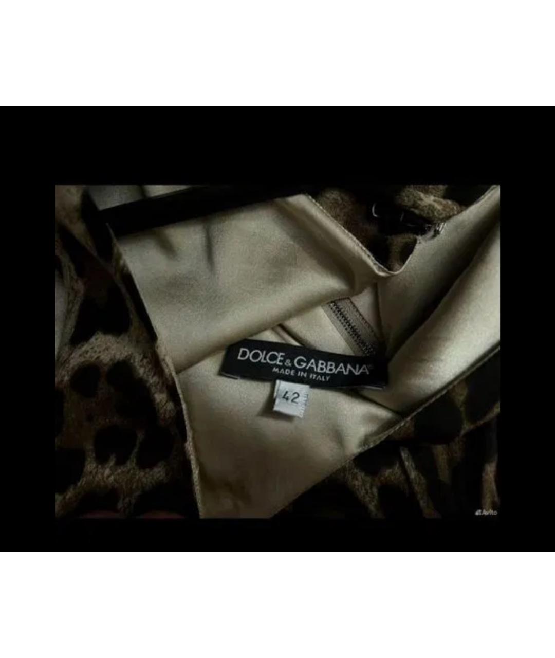 DOLCE&GABBANA Коричневое платье, фото 4