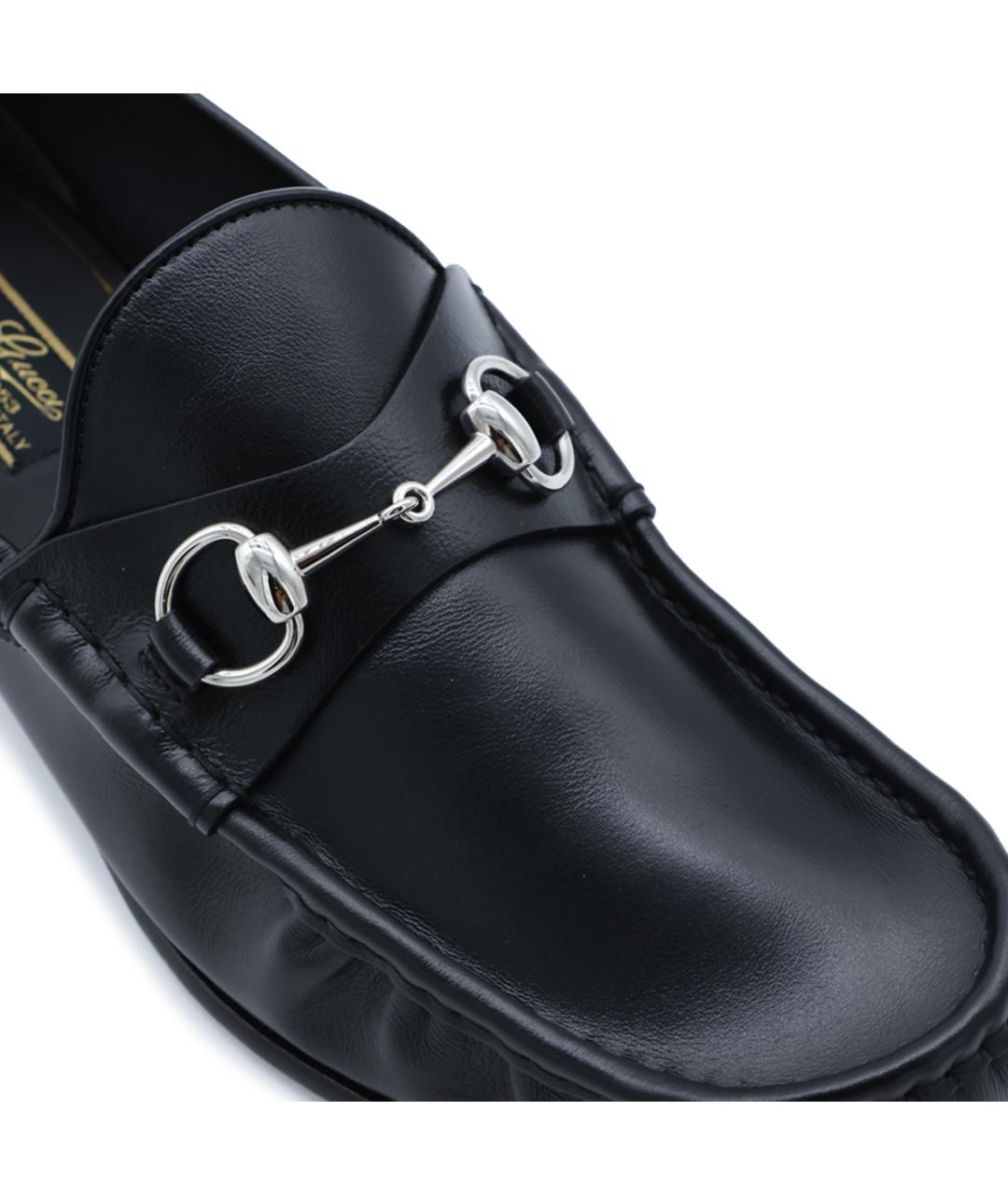 GUCCI Черные кожаные лоферы, фото 4