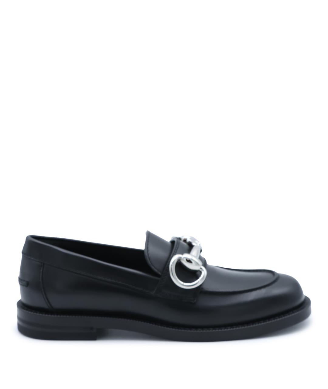 GUCCI Черные кожаные лоферы, фото 1