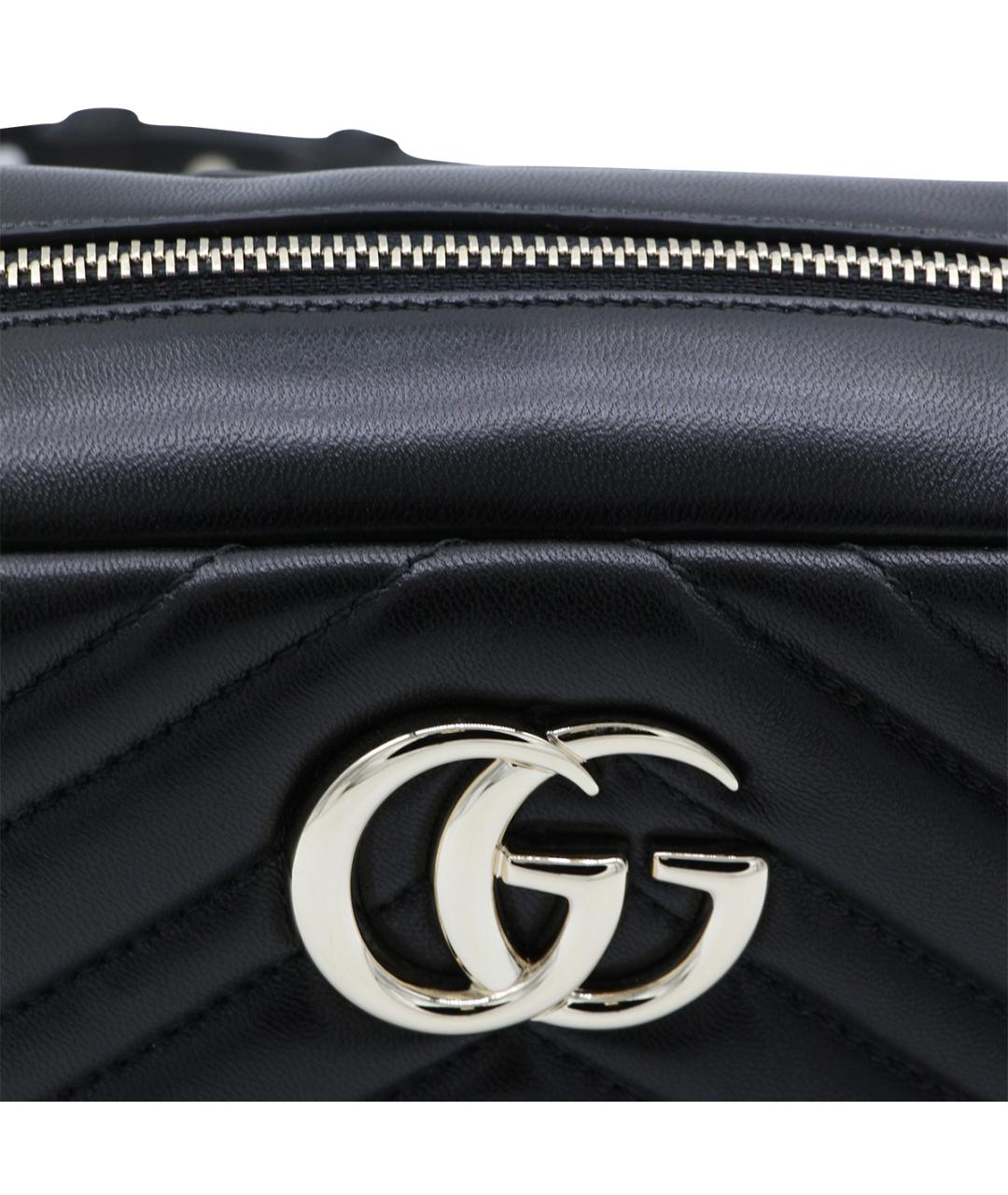 GUCCI Черная кожаная сумка через плечо, фото 4
