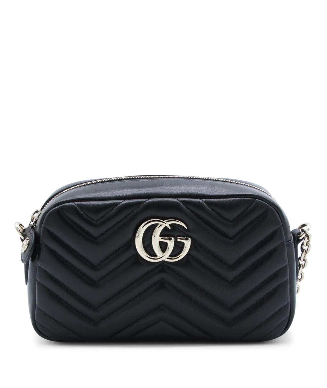 GUCCI Черная кожаная сумка через плечо, фото 1