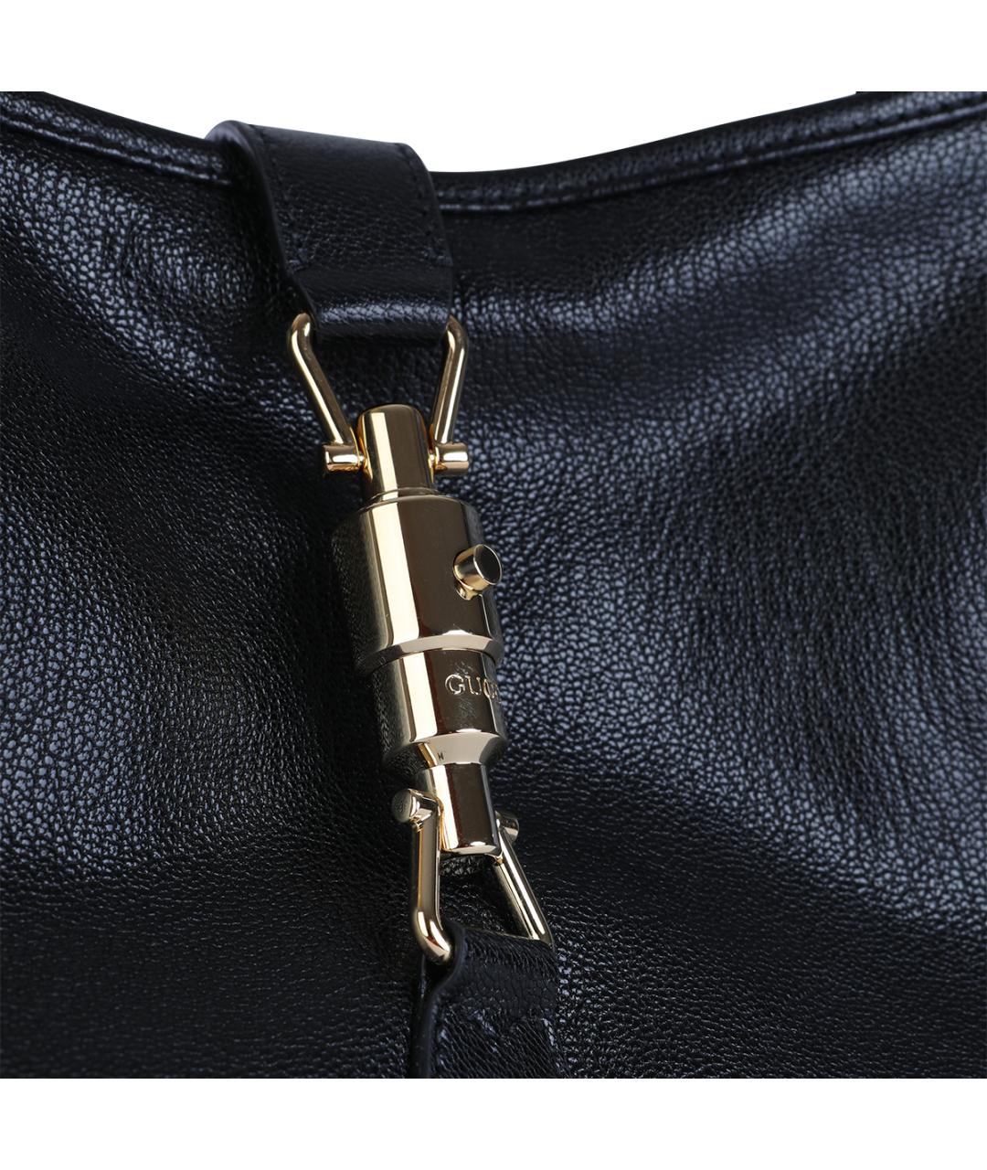 GUCCI Черная кожаная сумка через плечо, фото 4