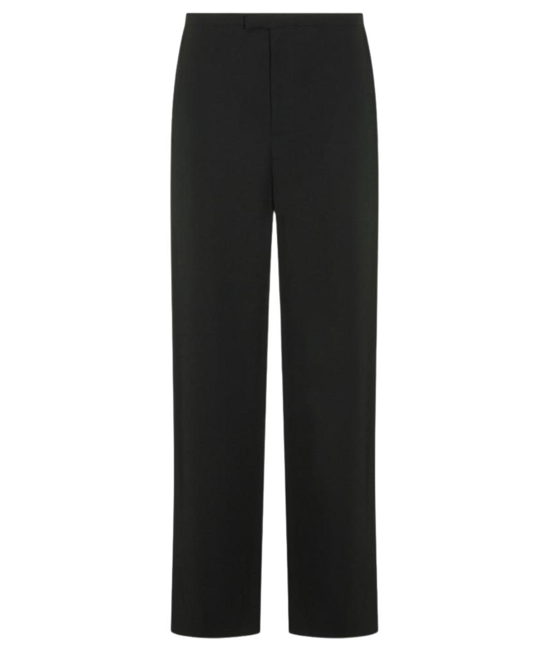 GUCCI Черные шерстяные прямые брюки, фото 1