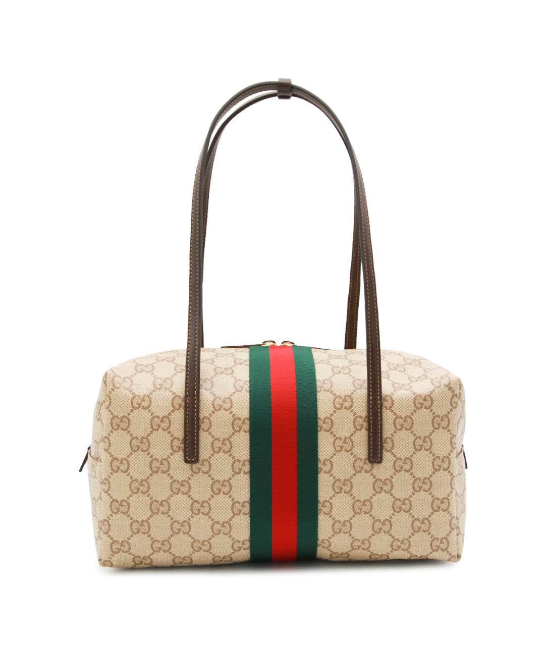GUCCI Бежевая кожаная сумка через плечо, фото 3