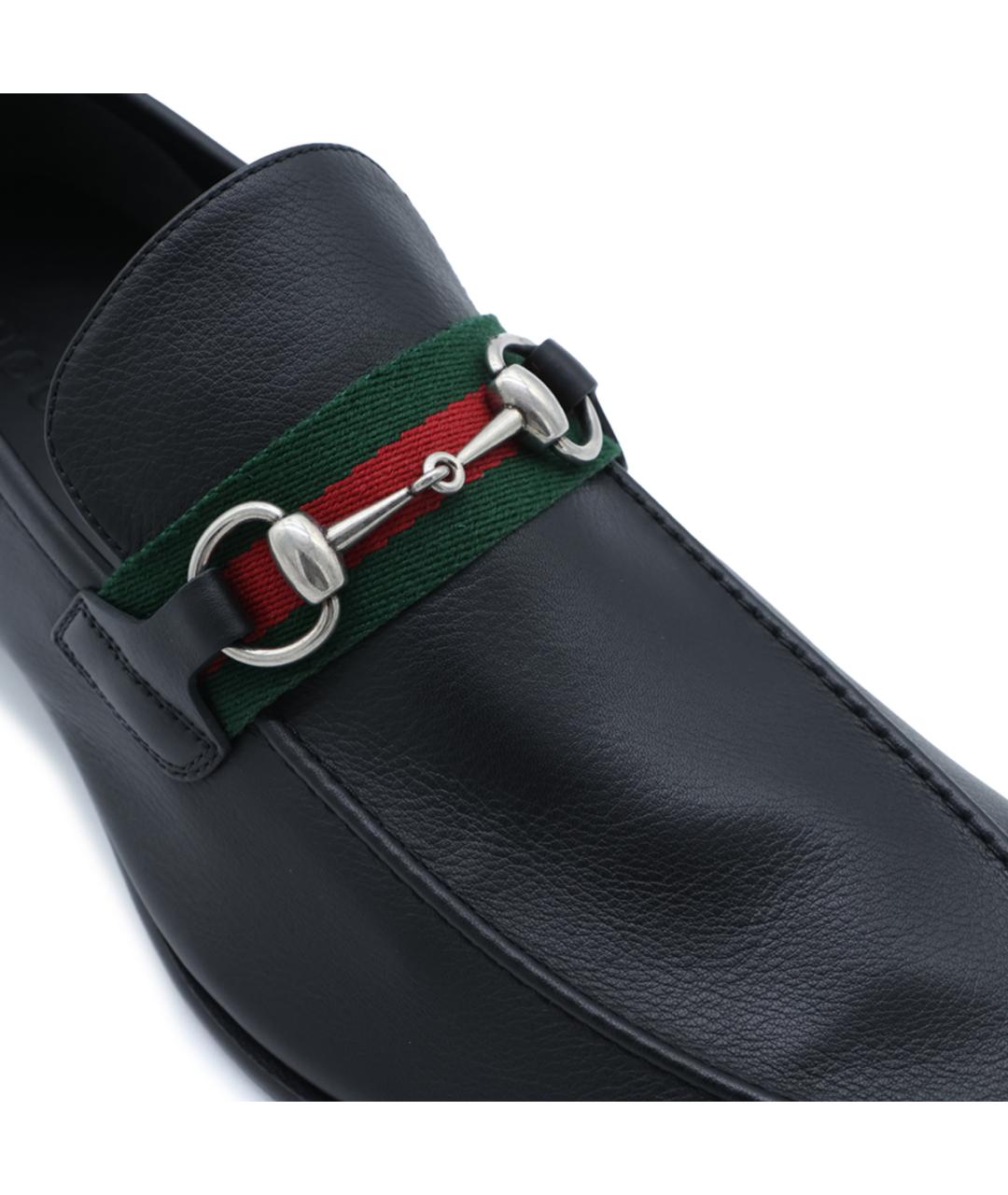 GUCCI Черные кожаные лоферы, фото 4