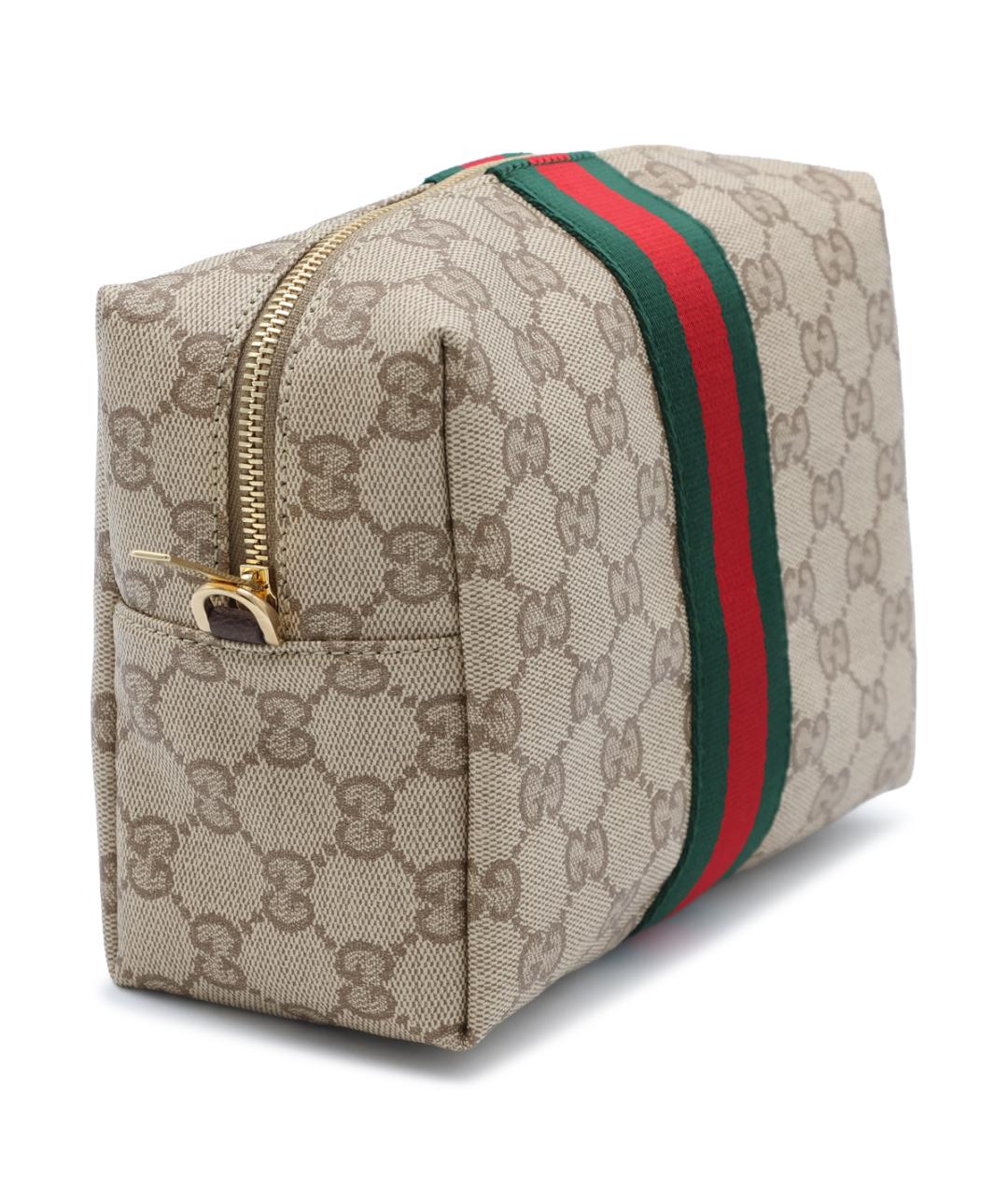 GUCCI Бежевая сумка через плечо из канвы, фото 2