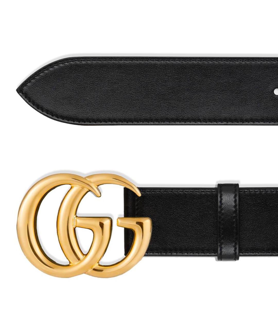 GUCCI Черный кожаный ремень, фото 2