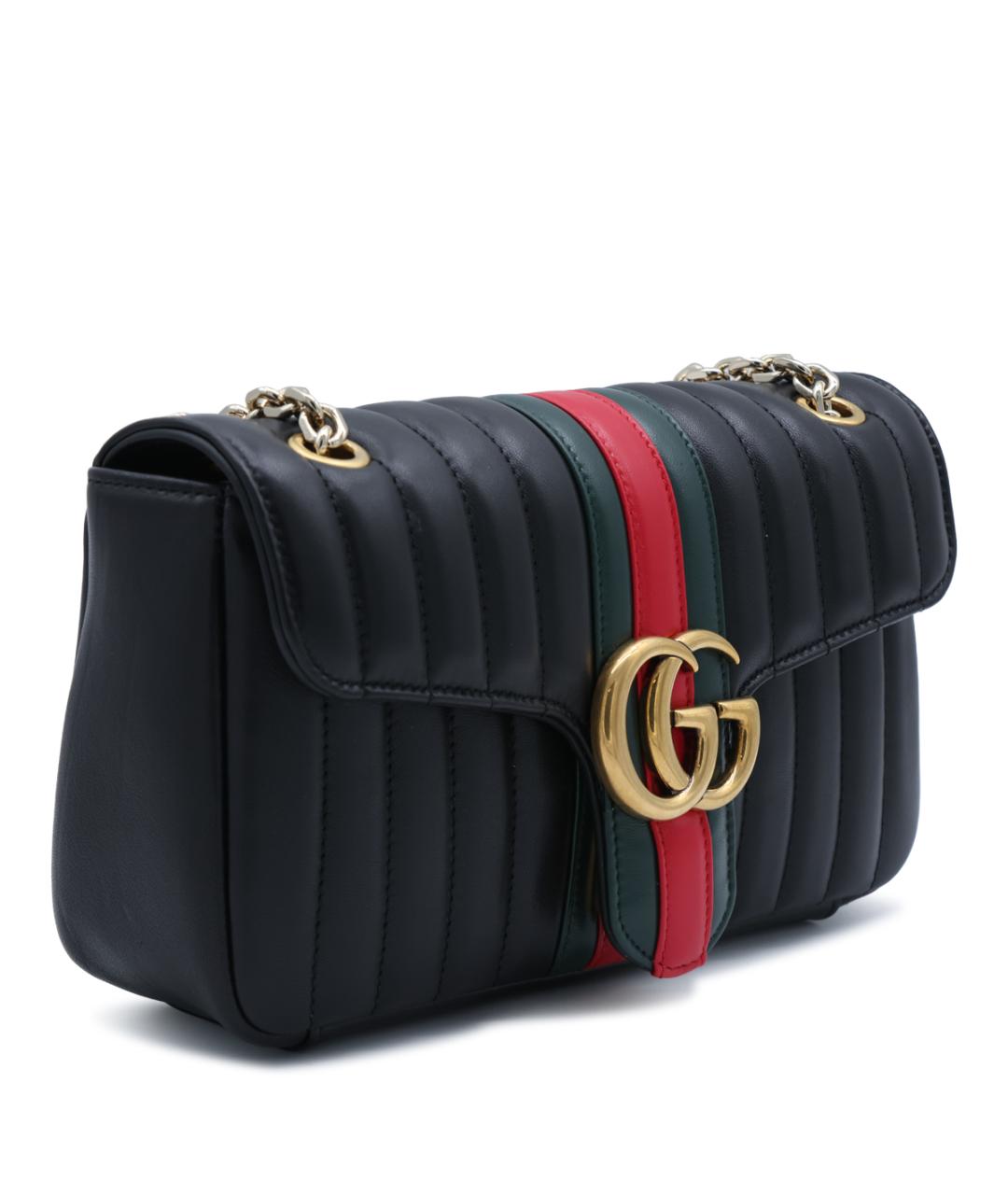 GUCCI Черная кожаная сумка через плечо, фото 2