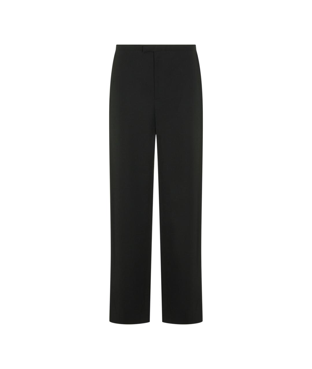 GUCCI Черные шерстяные прямые брюки, фото 4