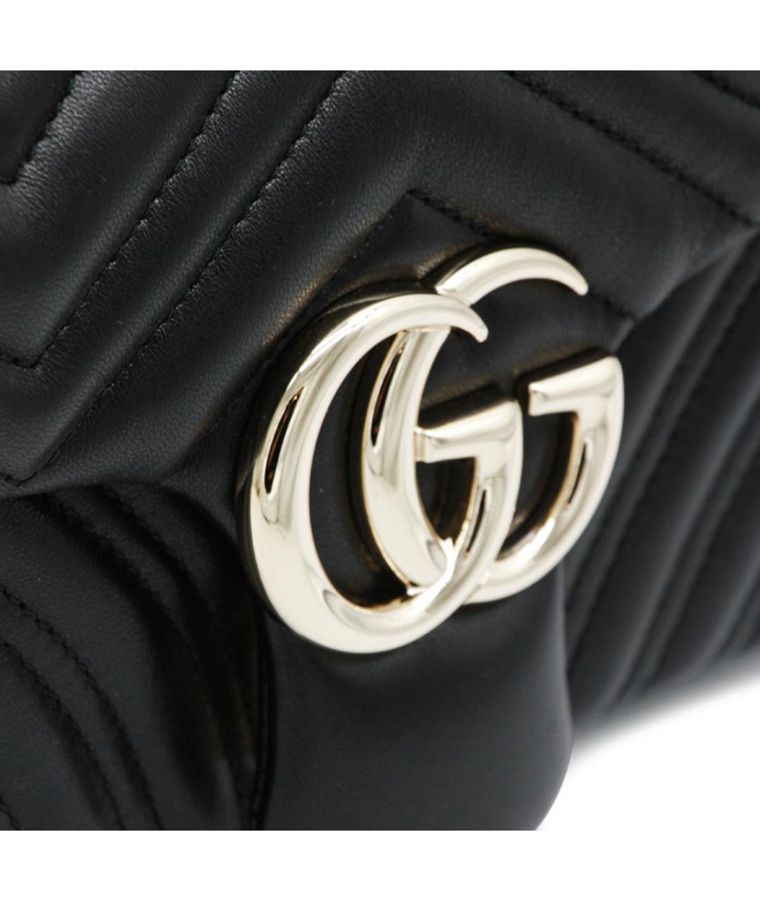 GUCCI Черная кожаная сумка через плечо, фото 4