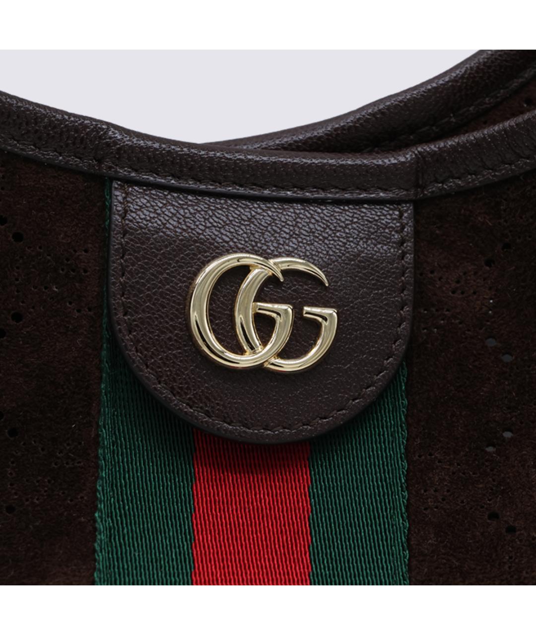 GUCCI Коричневая замшевая сумка тоут, фото 4